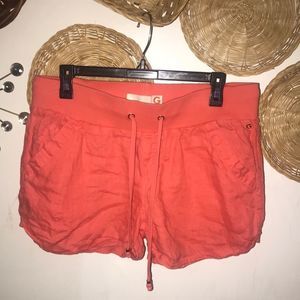 🍁2/$20 G by Guess orange shorts size Large